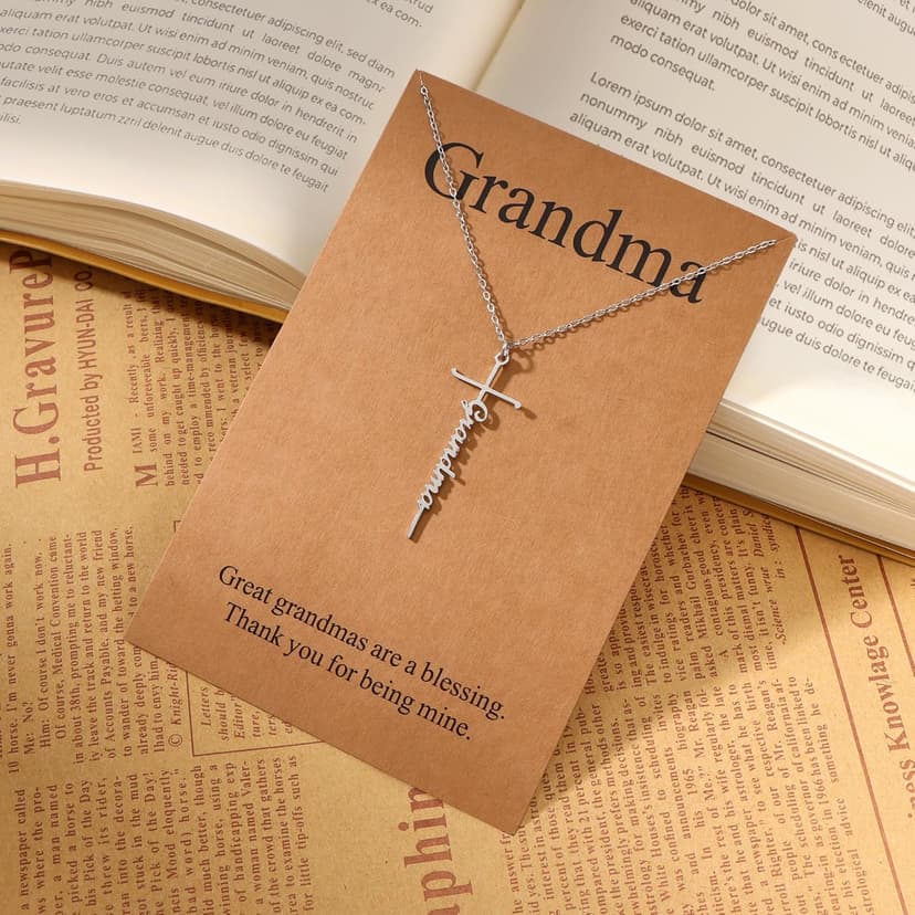 Lcherry Faith Cross Pendant Necklace for Women Religious Christian Jewelry Mother's Day Gifts for Women