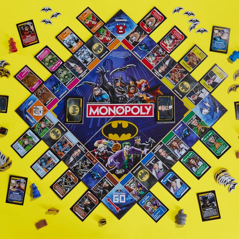 Monopoly Batman Edition Board Game | Monopoly Game for Batman Fans | Ages 8 and Up | 2 to 4 Players | Family Games | Strategy Games for Kids and Adults (Amazon Exclusive)