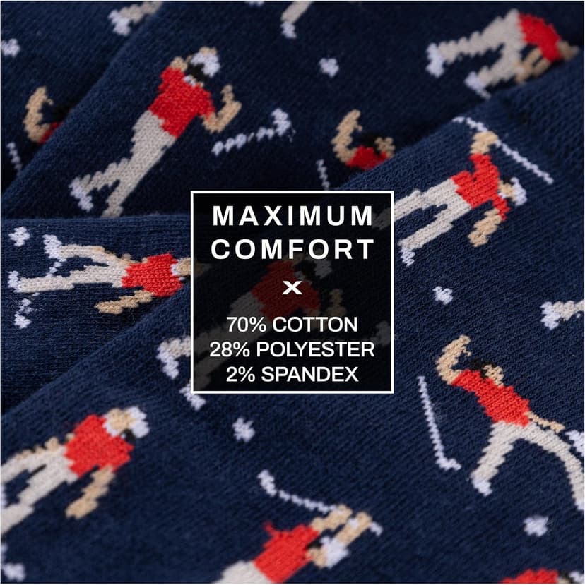 Shanker Golf Socks - Funny Angry Golfer Socks - Funny Golf Gift for Men - 1 Pair per Pack - Size 10-13