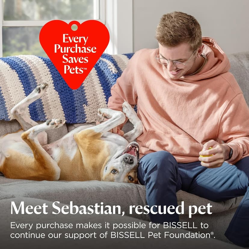 Bissell PowerClean 200W Self-Standing Cordless Vacuum w/Tangle Free Brush Roll, Removeable Battery, Wall Mount, Upholstery Tool & Bright Headlights, 4173