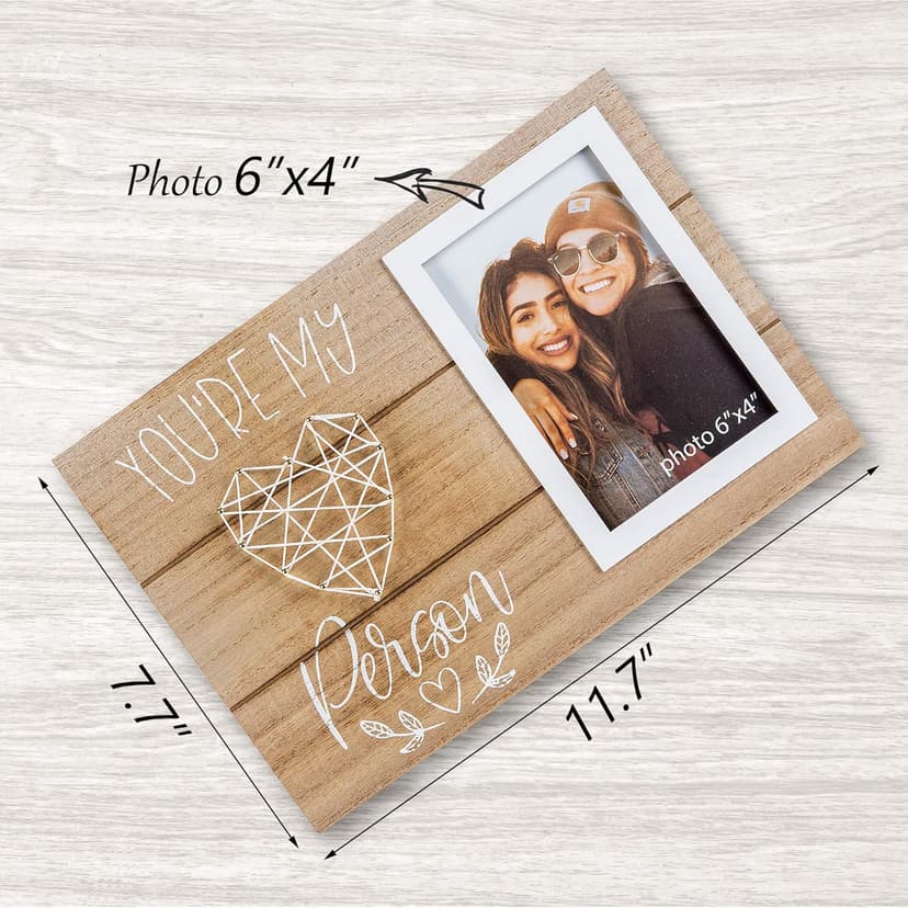 You're My Person Best Friends Picture Frame - Friend Birthday Gift for Women, BFF, Bestfriend, Besties - Long Distance Friendship for Soul Sisters, Big Sis - 4x6 Inches Cute Photo