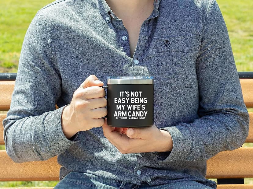 14Oz Funny Husband Mug (Black) - Husband Gifts from Wife - Unique Birthday Gift