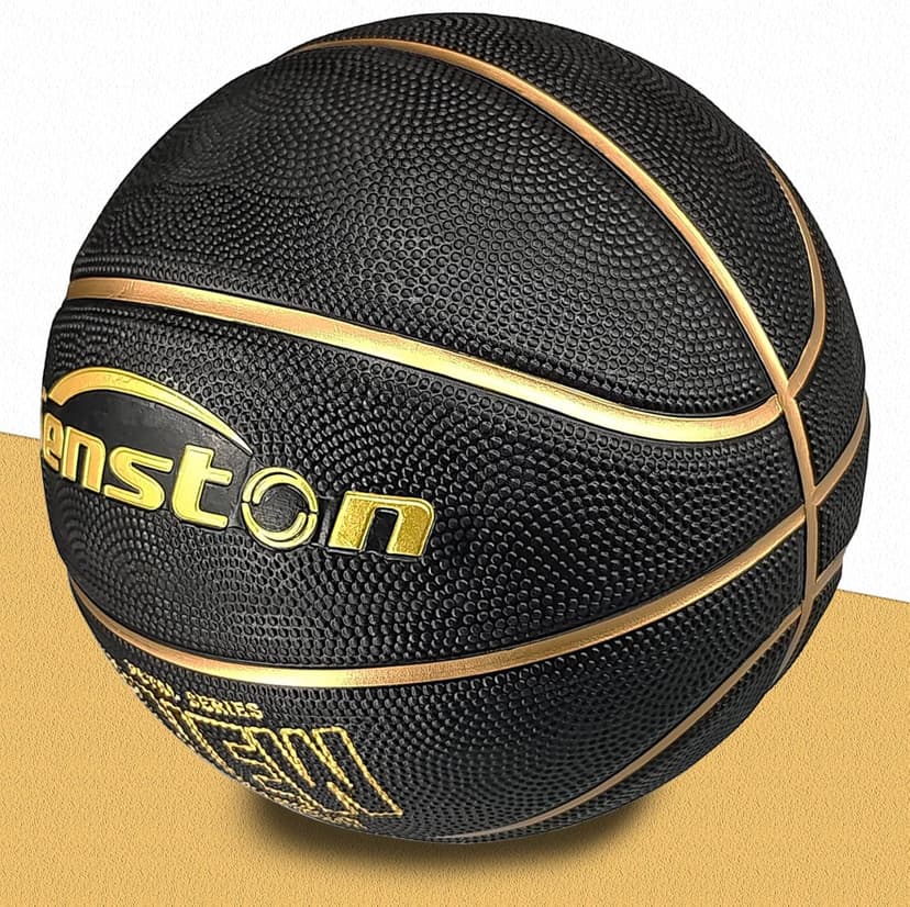 Senston 27.5‘’/29.5'' Basketball Outdoor Indoor Rubber Basketball Ball for Kids/Adult Official Size 5/7 Basket Ball with Pump