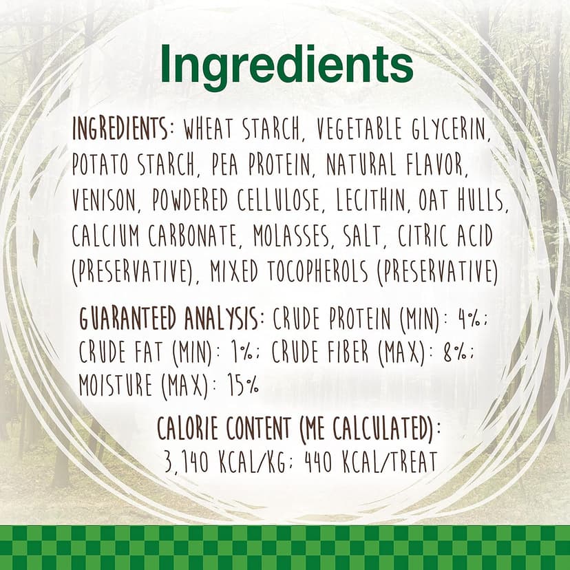 Nylabone Healthy Edibles WILD Natural Dog Chew Treats for Large Dogs, Long Lasting Dog Healthy Chew Bones Made in USA, Venison Flavor, For Dogs Up to 50 lbs. (1 Count)