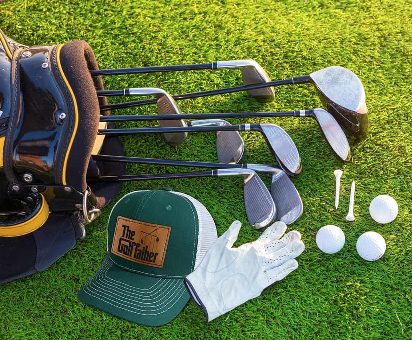 Father Golf Gifts - Dad Hat - Gifts for Dad from Daughter, Son, Kids - Golf Gifts for Men - Adjustable Fit, Comfortable Cotton, Perfect for Casual Wear - The Father Trucker Hat, Green