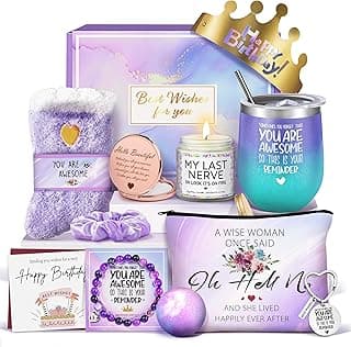 Gifts for Women, Birthday Gifts for Women, Happy Birthday Gifts Basket, Gift Set for Best Friends Female Sister Mom Wife Her Girlfriend Coworker Bestie Bff