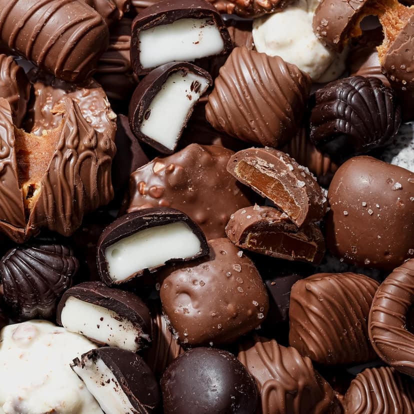 Christmas Chocolate Gift Basket– Holiday Candy Gift Box with Assorted Milk, Dark & White Chocolates – Holiday Food Gift Idea for Men, Women, Family, Corporate- Bonnie & Pop Christmas Style