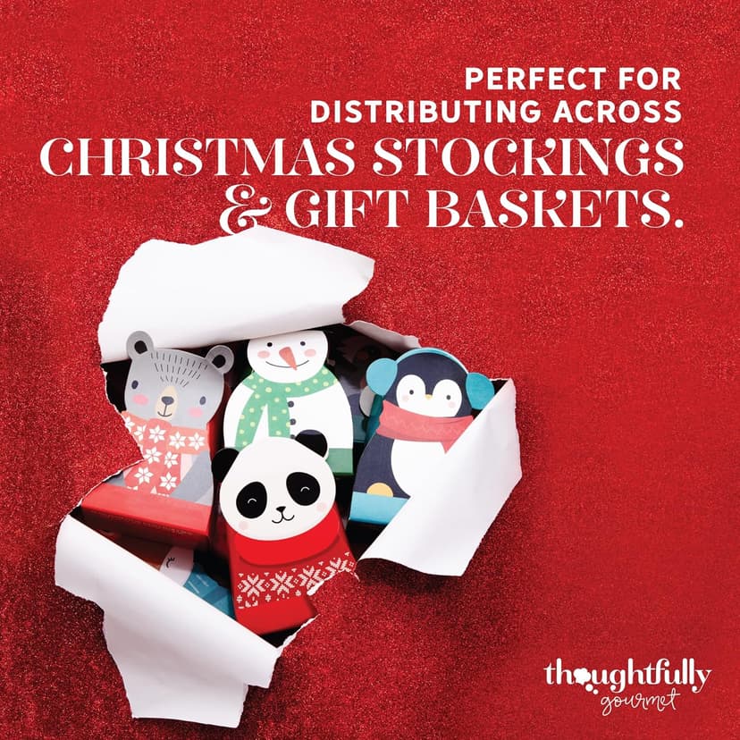 Thoughtfully Gourmet, Hot Chocolate Gift Set in Holiday Character Packaging, Flavors Include Rocky Road, Cookies Butter, Pumpkin Pie & More, Set of 12