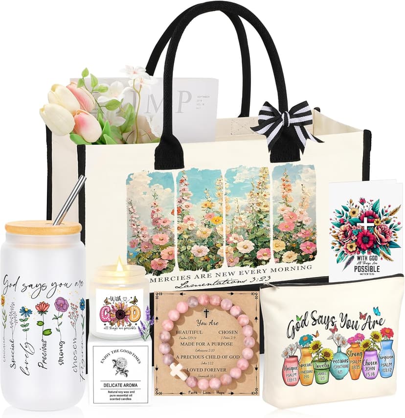 Christian Gifts for Women, Religious Faith Based Present, Best Friend Sister Mom Birthday Friendship Gifts for Women, Christmas Mothers Day Easter Thanksgiving Ideas Present