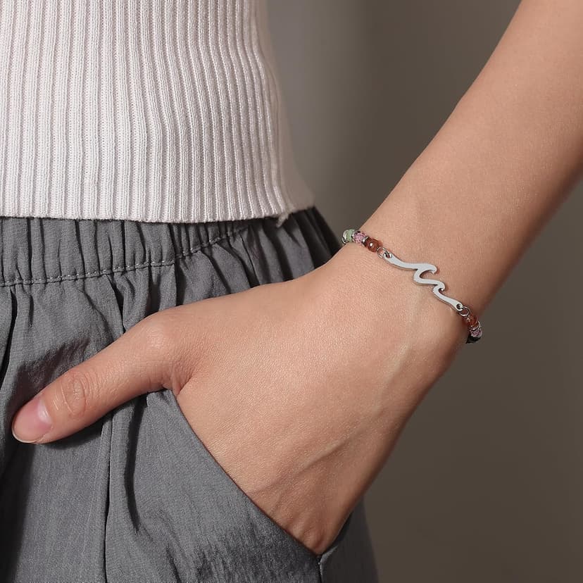 TONY & SANDY Friend Gifts for Women, Sister Gift, Friendship Bracelets, Wave Bracelet, Best Friend Birthday Gifts for Women, Bestie Bracelets, Christmas Stocking Stuffers for Woman