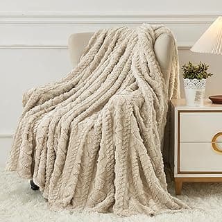 Aganear Fleece Throw Blanket - Cozy Soft Lightweight Fuzzy Throw Blanket for Women Portable Throw Blankets for Couch, Warm Present for Birthday, Christmas, Halloween, Housewarming(50"x60", Khaki)