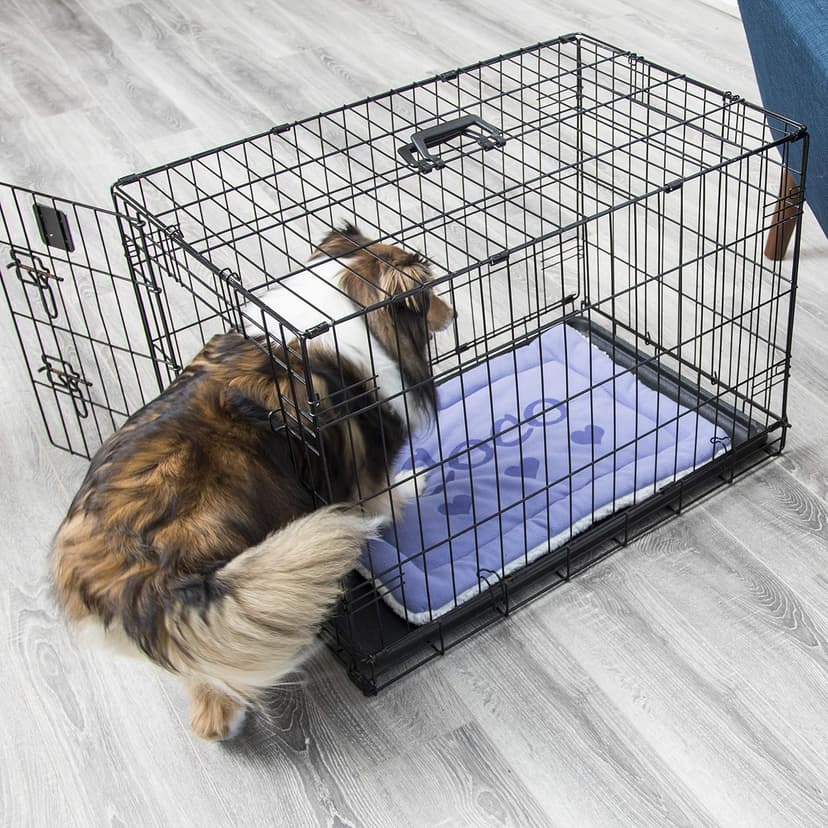 Custom Catch Personalized Dog Mat - Gift for Crate Cushion, Puppy Sleeping Blanket, Kennel Bed Pad - Small - S - Gray, Purple, Blue, Maroon, Beige