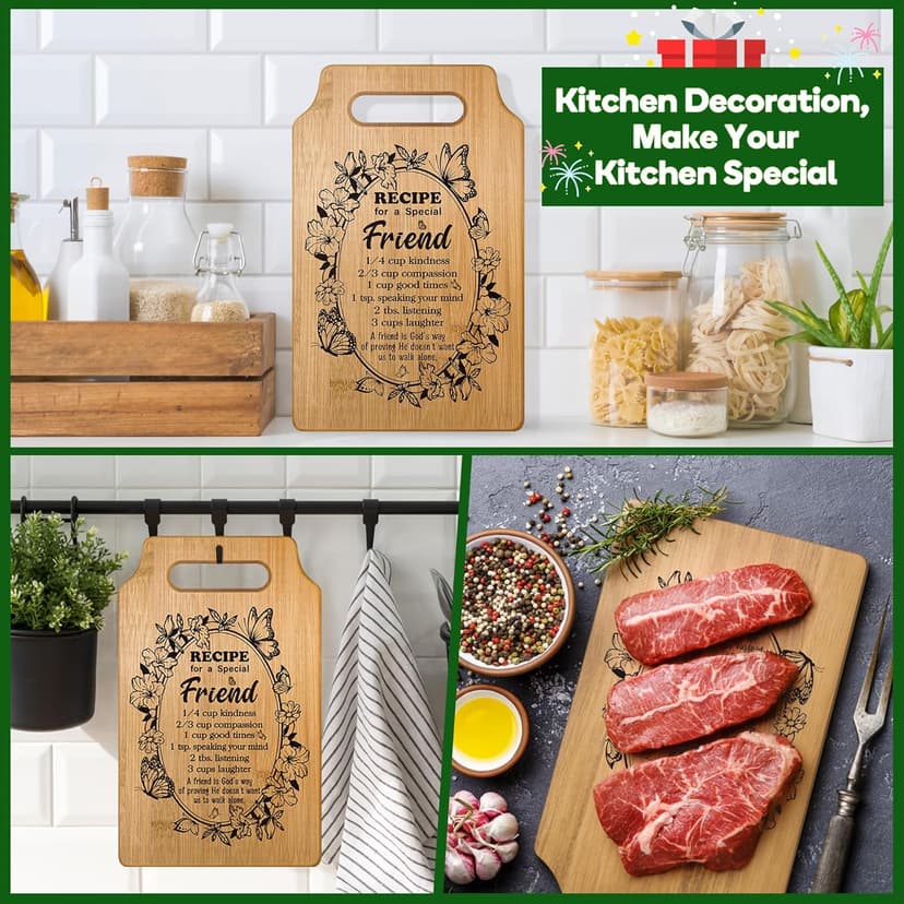 Best Friend Birthday Gifts for Women Men, Christmas Decorations for Bestie BFF Sister, Friendship Gifts for Women Friends Her Him Female Male Boys Girls, Funny Best Friend Cutting Board Gifts Ideas