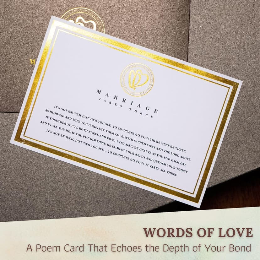 Wedding Anniversary Couples Gift - Two Hearts and Cross Iron Sculpture, Heart Decoration Gift for Her and Him, 1st to 50th or 60th Anniversary, Includes Present Box and Poem Card