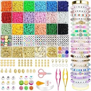 OHOME Stocking Stuffers for Kids - 5300 Clay Beads Bracelet Making Kit,Arts and Crafts for Kids Ages 8-12,Christmas Gifts Crafts Games Toys for 3-10 Year Old Birthday,Travel Essential