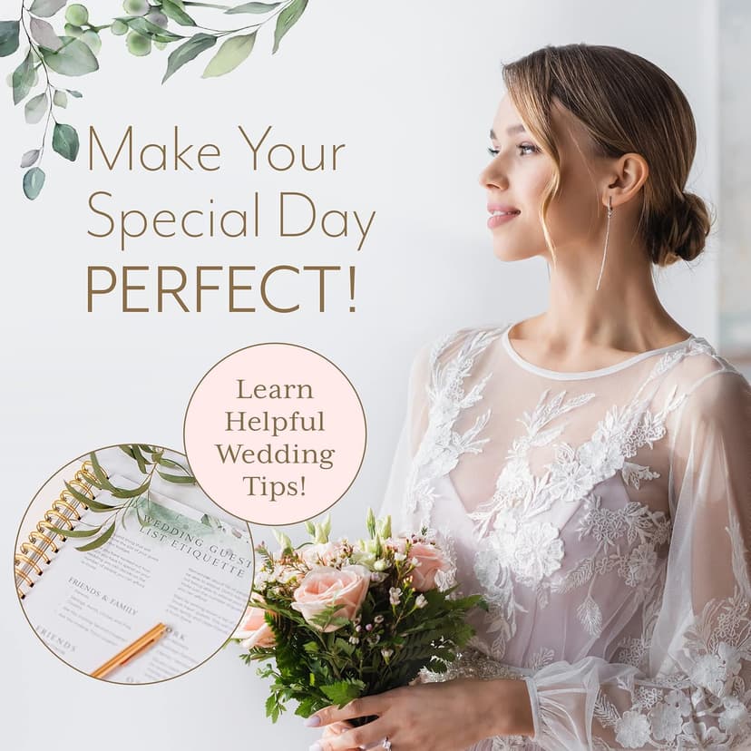 Your Perfect Day Wedding Planner Book and Organizer - Wedding Planner Book - Bridal Planning Binder with Countdown Calendar - Bride Gifts - (FLORAL)