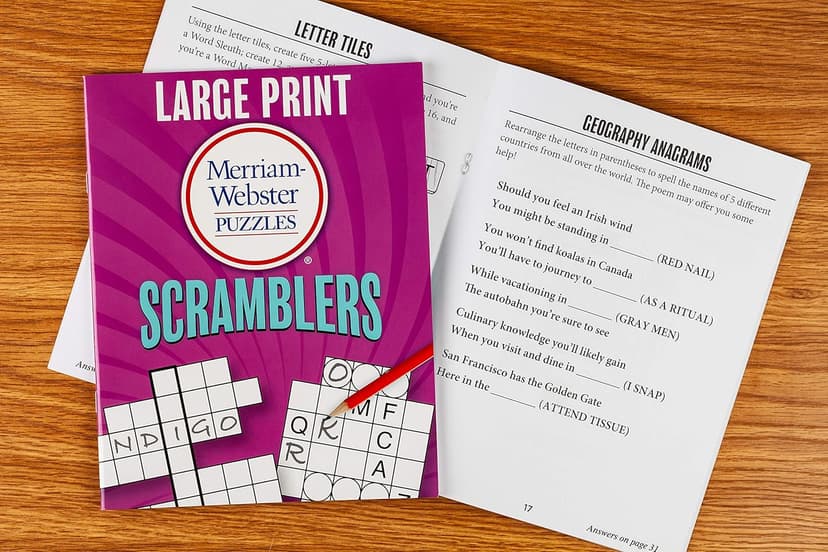 Large Print Merriam-Webster Puzzles 10 Booklet Set (Brain Games Large Print)