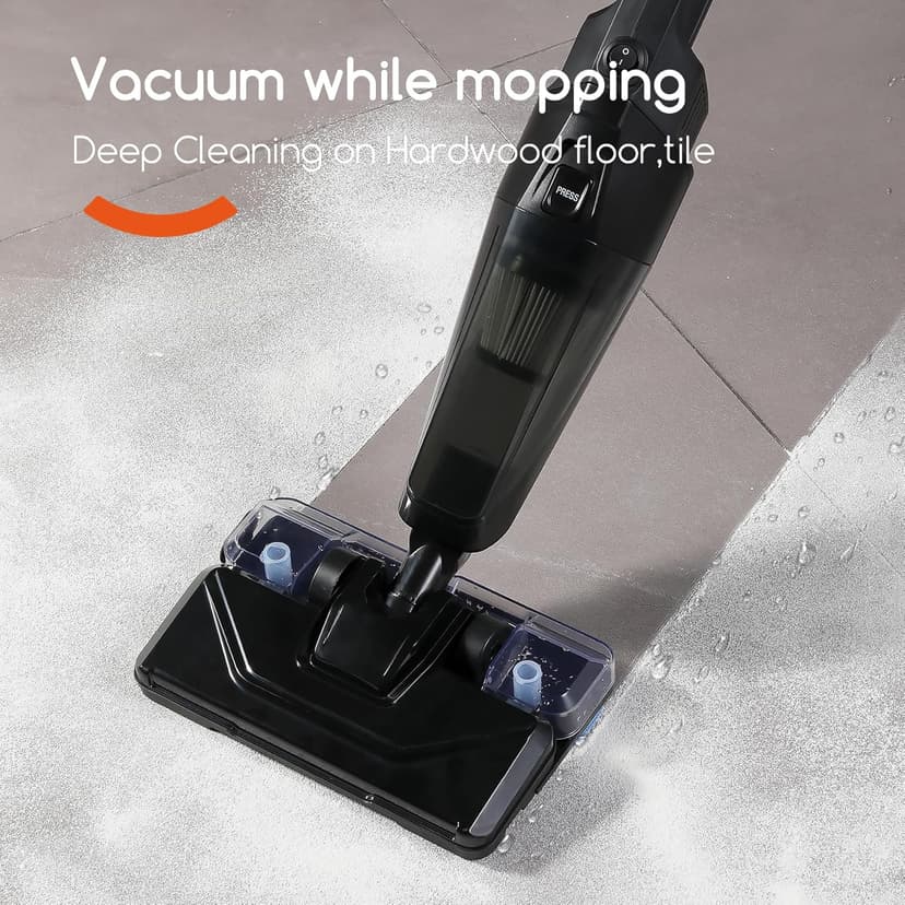 Stick Vacuum Cleaner with 3 Mop Pads Electirc Mop 600W 18kpa Powerful Suction Corded Upright Vacuum Lightweight Electric mop for Tile Hardwood Floor,Marble Cleaning