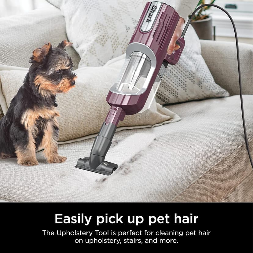 Shark HZ702 Ultralight PetPro Corded Stick Vacuum with PowerFins HairPro Odor Neutralizer Technology, Wine Purple
