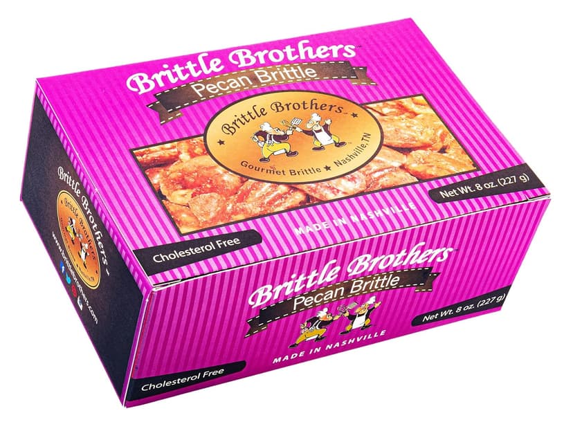 Brittle Brothers Variety Gift Set : 4-8 oz. Box Pack Voted #1 Peanut Cashew Pecan Bacon Corporate Candy Snack Birthday Sampler Christmas Mother Father