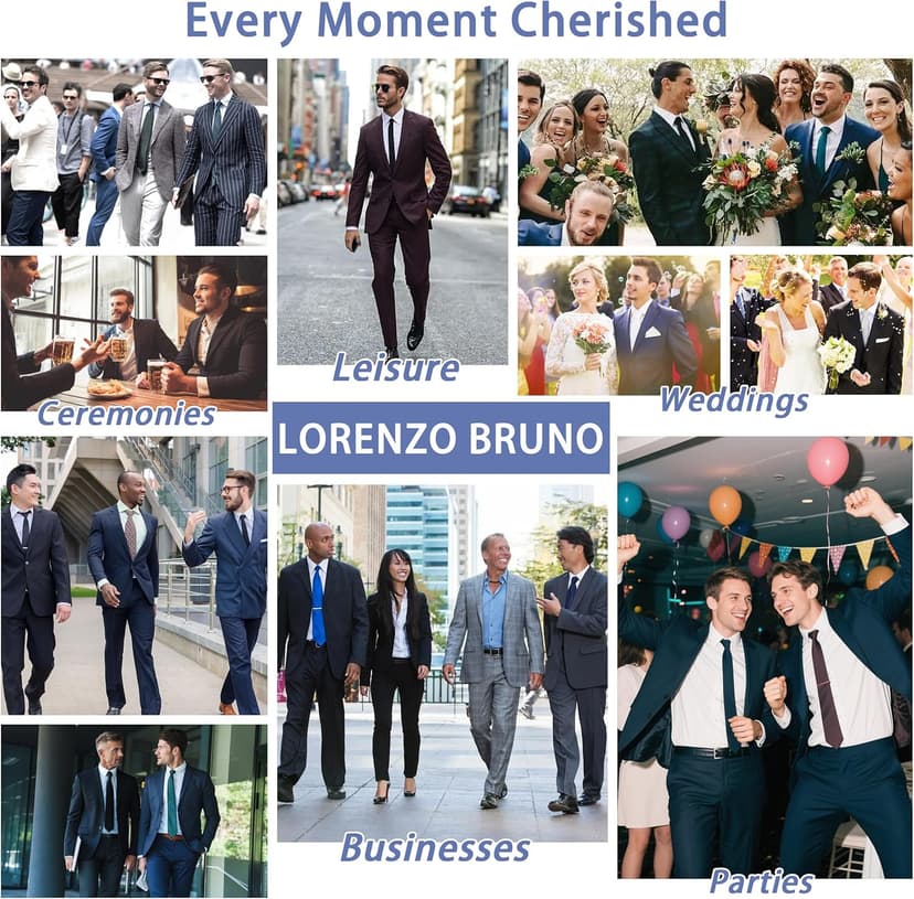 Mens Suit 2 Piece Suits for Men One Button Slim Fit Solid Jacket & Pants Tuxedo Set Business Wedding Party