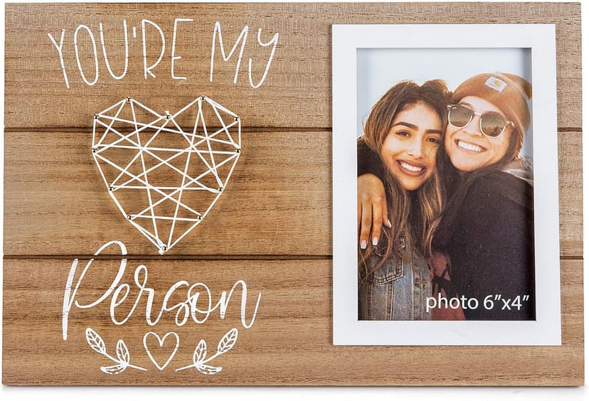 You're My Person Best Friends Picture Frame - Friend Birthday Gift for Women, BFF, Bestfriend, Besties - Long Distance Friendship for Soul Sisters, Big Sis - 4x6 Inches Cute Photo