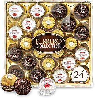 Ferrero Collection, 24 Count, Premium Gourmet Assorted Hazelnut Milk Chocolate, Dark Chocolate and Coconut, 9.1 oz