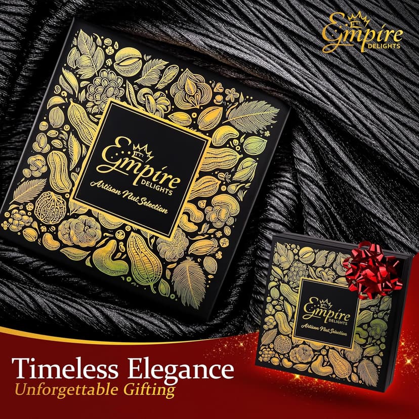 Nuts Gift Basket - Gourmet Nut Mix Gift Box, 7 Section Snack Basket with Assorted Nuts, Premium Nut Mix, Thoughtful Gifts for Holidays, Birthdays and Special Occasions