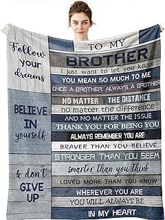 Yamco Big Brother Gift - Gifts for Brothers 60" x 50" Blanket - Funny Brother Gifts from Sister for Birthday - Cool Birthday Gifts for Older Brothers - Bro Christmas Graduation Gift Ideas