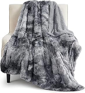 Bedsure GentleSoft Fluffy Fuzzy Faux Fur Throw Blanket for Couch, Soft Sherpa Fleece Cozy Gifts for Women, Plush Bed Blanket Christmas Room Decor for Men, Thick Warm Minky Teen Gifts Winter Bedding