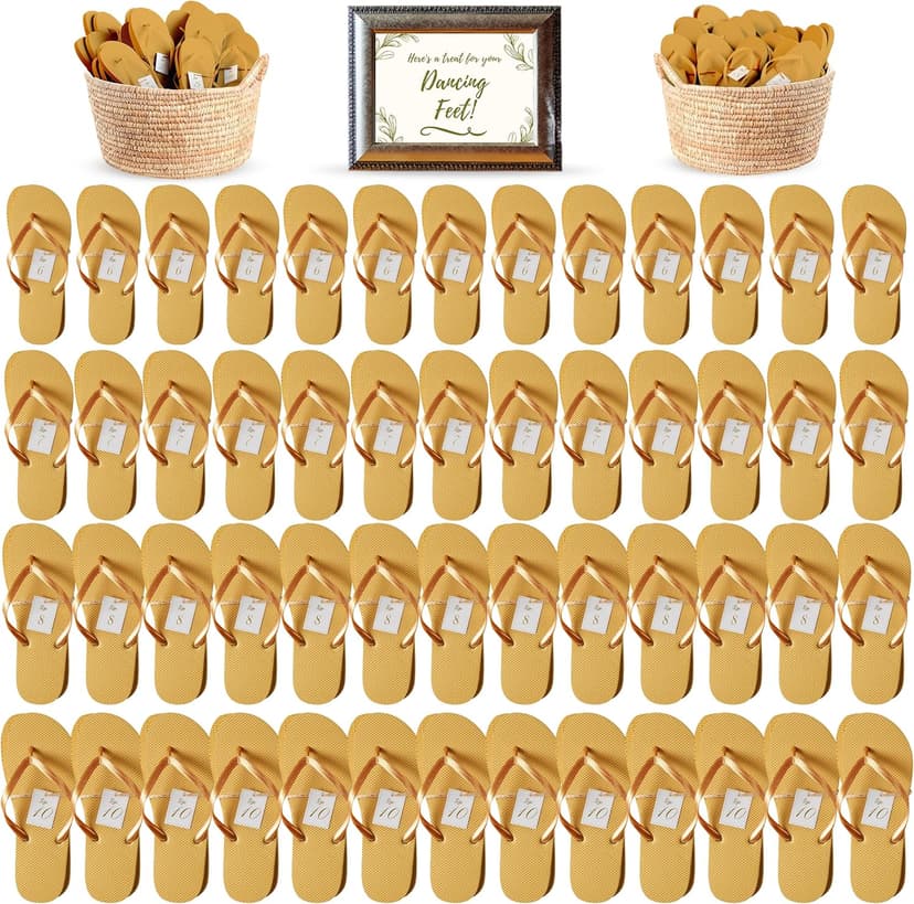 Orca Bulk Flip Flops For Wedding Guests | 52 Pack Wholesale Wedding Sandals