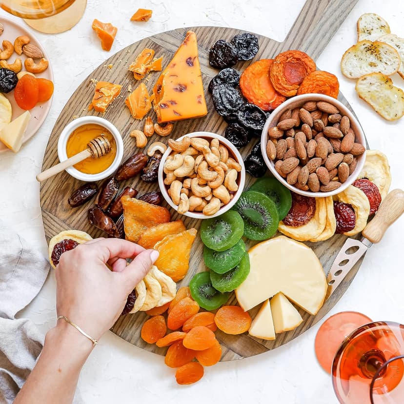 Cheese and Snack Charcuterie Board | Gift Basket forThanksgiving, Christmas, Holidays, Parties, Host, Hostess, Party Platter, Savory Assortment Tray | Bonnie and Pop