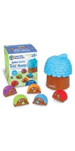 Learning Resources Spike The Fine Motor Hedgehog - Toddler Montessori Toys, Stacking Shape, Gifts For Boys And Girls, Sorting And Matching Skill Activities, Educational Games, Kindergarten