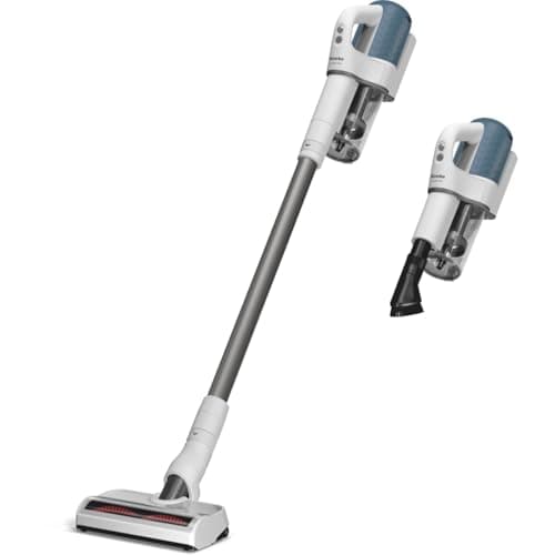 Miele Duoflex Vacuum Cleaner, Cordless and Bagless Multi-Use Flexible Stick Vacuum with Attachable MultiFloor Brush, in Brilliant White / Space Grey / Nordic Blue
