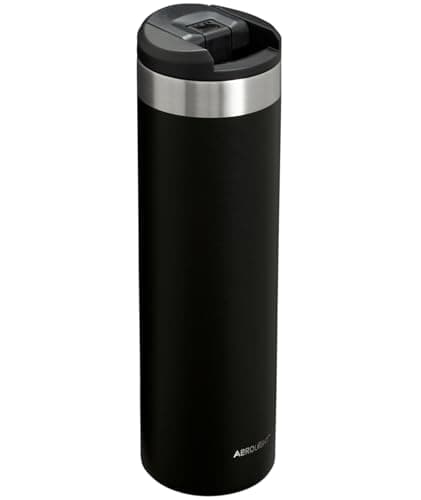 Stanley AeroLight Transit Bottle 20 oz | Locking Drink Through Lid | Leak Resistant Water Bottle or Coffee Travel Mug | Lightweight Insulated Stainless Steel | BPA-Free | Black
