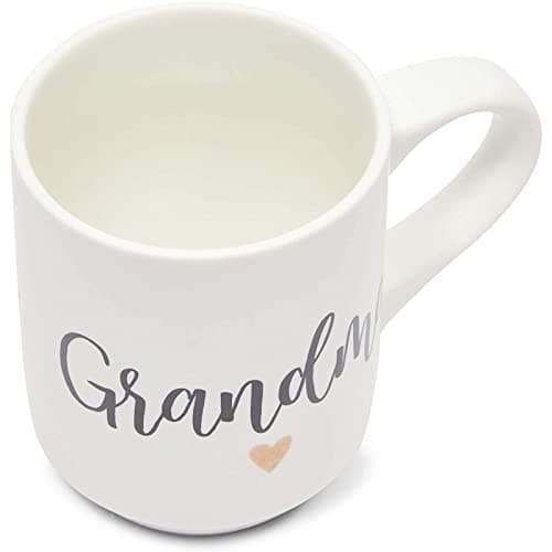 Sparkle and Bash Grandma & Grandpa Mugs - 15 Oz White 2-Pack Ceramic Modern - Grandparent Announcement Coffee Mug Set - Gifts for Grandparents First Time