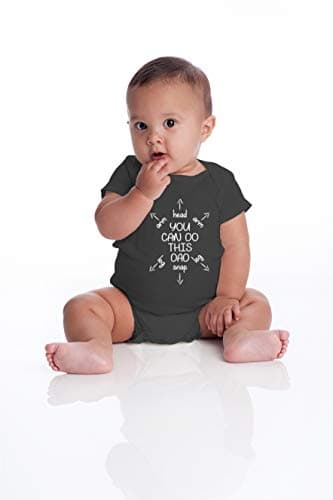 You Can Do This Dad - Funny Baby Essentials Bodysuit - Cute Baby Girl Clothes Newborn Boy Outfit (Newborn, Black)