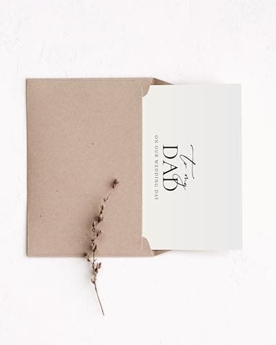 Set of 2 Wedding Day Card for Parents, To My Dad and Mom On Our Wedding Day, Parents Of The Bride/Groom Gifts. (Dad/Mom A)