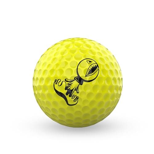 P*ss Missile Distance Golf Balls - 4-Piece Design, Surlyn Cover, High Compression Core - Lower Spin, Better Trajectory for Longer, Straighter Shots