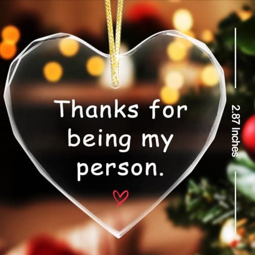 Thanks for Being My Person Gifts,Thank You GITS for Women Appreciation Gift for Friends,Crystal Hanging Ornament