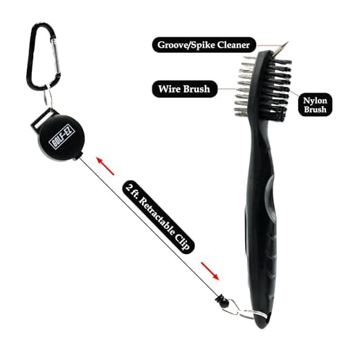 Golf Essentials Kit | Must Have Golf Accessories - Golf Water Brush, Golf Towel, Golf Club Brush, Golf Ball Marker, Divot Repair Tool, Golf Ball & Golf Tee Holder, Golf Gifts for Men