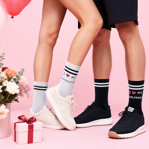 Moyel Funny Socks Couple Gifts for Him and Her Boyfriend Girlfriend on Anniversary Birthday
