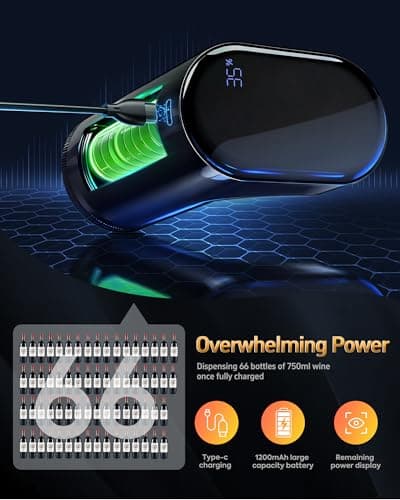 5-in-1 Electric Wine Decanter with Aerator,Digital Alcohol Bottle Dispenser Adjustable Dosing,Smart Whiskey Pourer, Liquor/Spirits Pump Automatic,Nice Gifts for Women Men Mom Dad Husband Boss(Black)