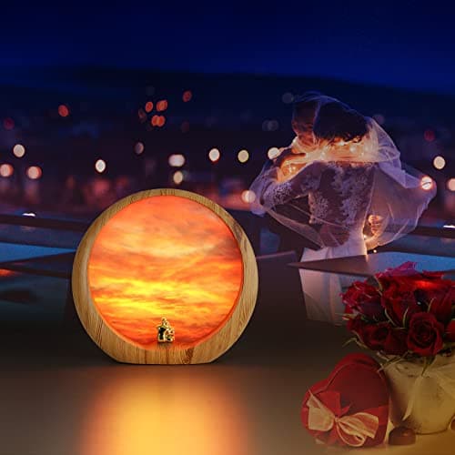 mamre Sunset Lamp Anniversary Wedding Valentine’s Day Gift Ideas, Sunset Glow Light Centerpiece Table Decorations Gifts for Mom Birthday Gift, The Beautiful Sunset We Share