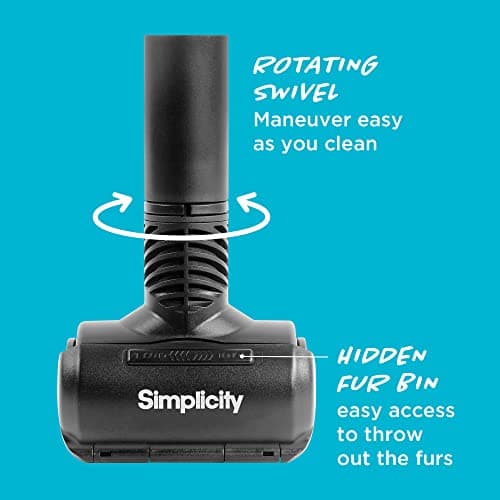 Simplicity Vacuums Pet Fur Remover for Furniture or Clothes, Use as Pet Hair Vacuum Attachment or Lint Roller for Pet Hair, SPET-Tool
