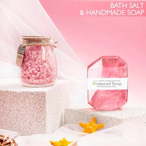 Gifts for Women, Birthday Gifts for Women, Happy Birthday Gifts Basket for Women, Rose Relaxing Spa Gifts Basket for Best Friends Female Sister Mom Wife Her Girlfriend Coworker Bestie