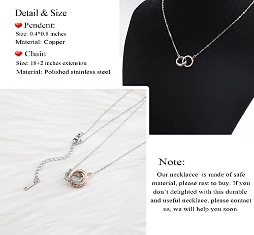 OKEYCH Best Friend Gift to Bride Necklace, Maid of Honor Bride Gift On Her Wedding Day