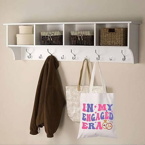 WCGXKO Funny Engagement Gift For Her In My Engaged Era Wifey Bridal Bachelorete Party Canvas Tote Bag