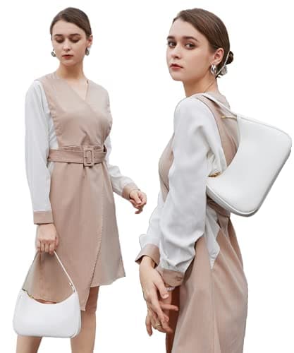 Shoulder Bags for Women, Cute Hobo Tote Handbag Mini Clutch Purse with Zipper Closure