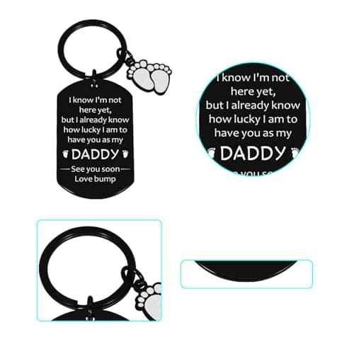 New Dad Gifts for Men: First Fathers Day Keychain